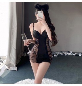 FEE ET MOI - Padded Underwire Shaping Nightdress (Black)